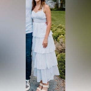 Abercrombie & Fitch White Maxi Dress